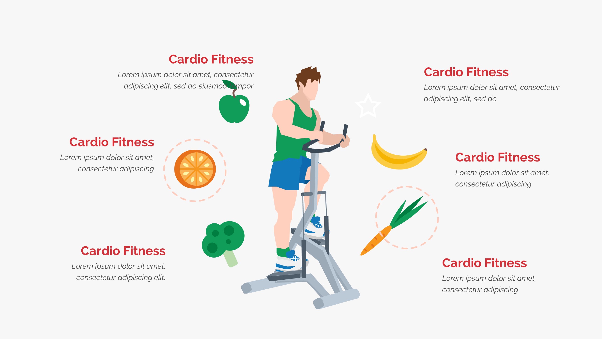 X Sport Gym and Fitness Powerpoint Template, Presentation Templates